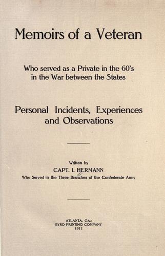 Cover of Memoirs of a Veteran